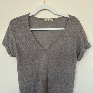 Tan v-neck tshirt